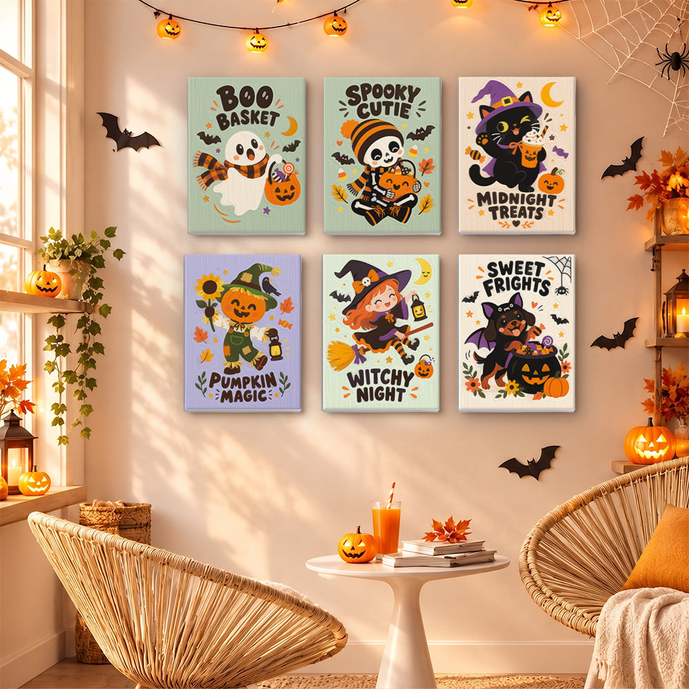 Cute Halloween Characters mini paint by numbers – image 16