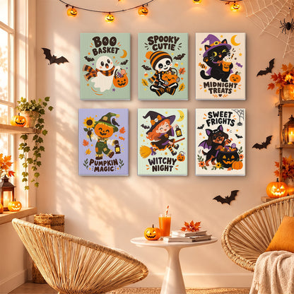 Cute Halloween Characters mini paint by numbers – image 16