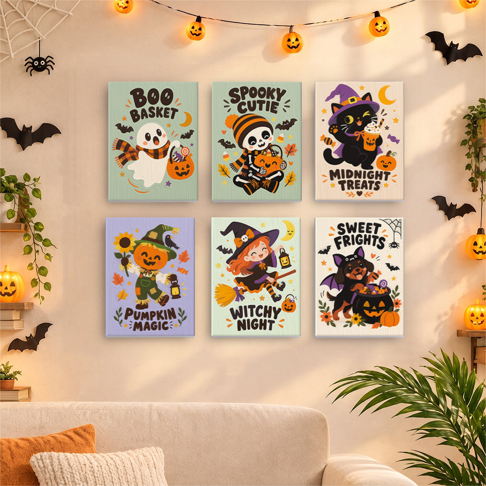 Cute Halloween Characters mini paint by numbers – image 17