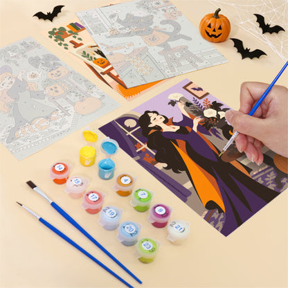 Ghost Baker and Pumpkin Painter mini paint by numbers – image 12