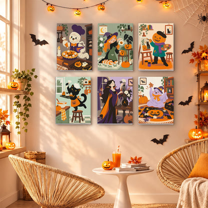 Ghost Baker and Pumpkin Painter mini paint by numbers – image 16