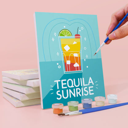 Colorful Cocktail Posters mini paint by numbers – image 3