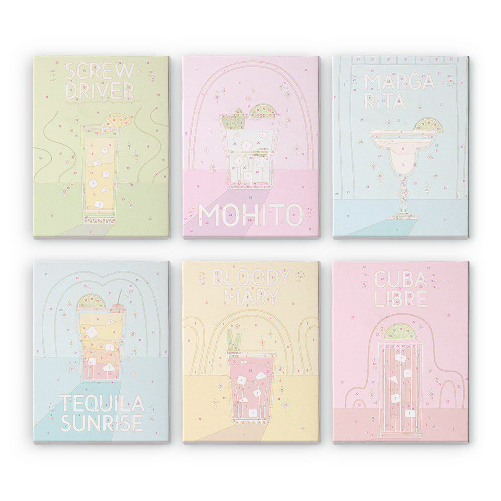 Colorful Cocktail Posters mini paint by numbers – image 7