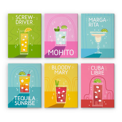 Colorful Cocktail Posters mini paint by numbers – image 9
