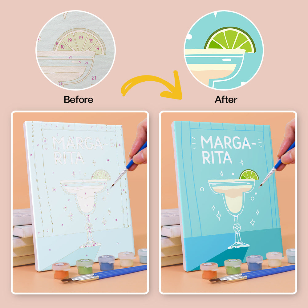 Colorful Cocktail Posters mini paint by numbers – image 11