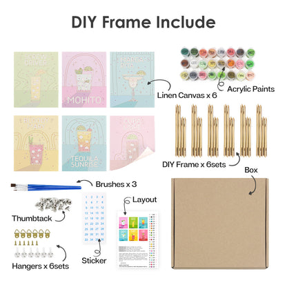 Colorful Cocktail Posters mini paint by numbers – image 19