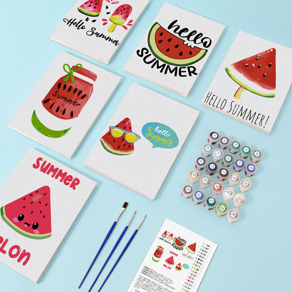 Watermelon Summer mini paint by numbers – image 1