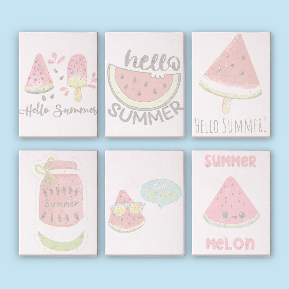 Watermelon Summer mini paint by numbers – image 8