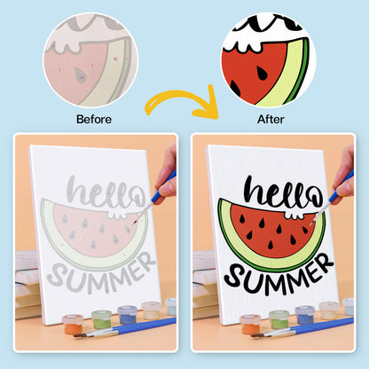 Watermelon Summer mini paint by numbers – image 12