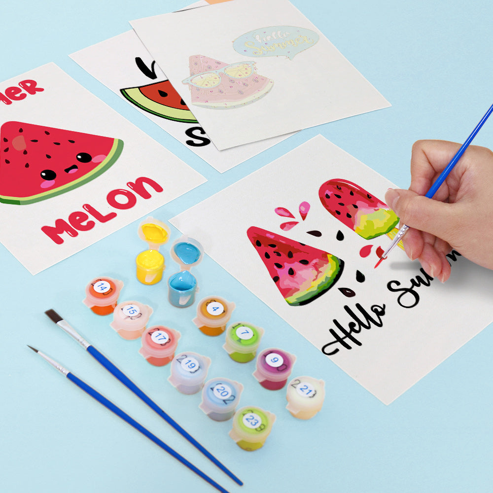 Watermelon Summer mini paint by numbers – image 15