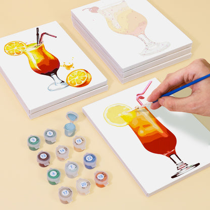 Tropical Cocktail Glasses mini paint by numbers – image 4