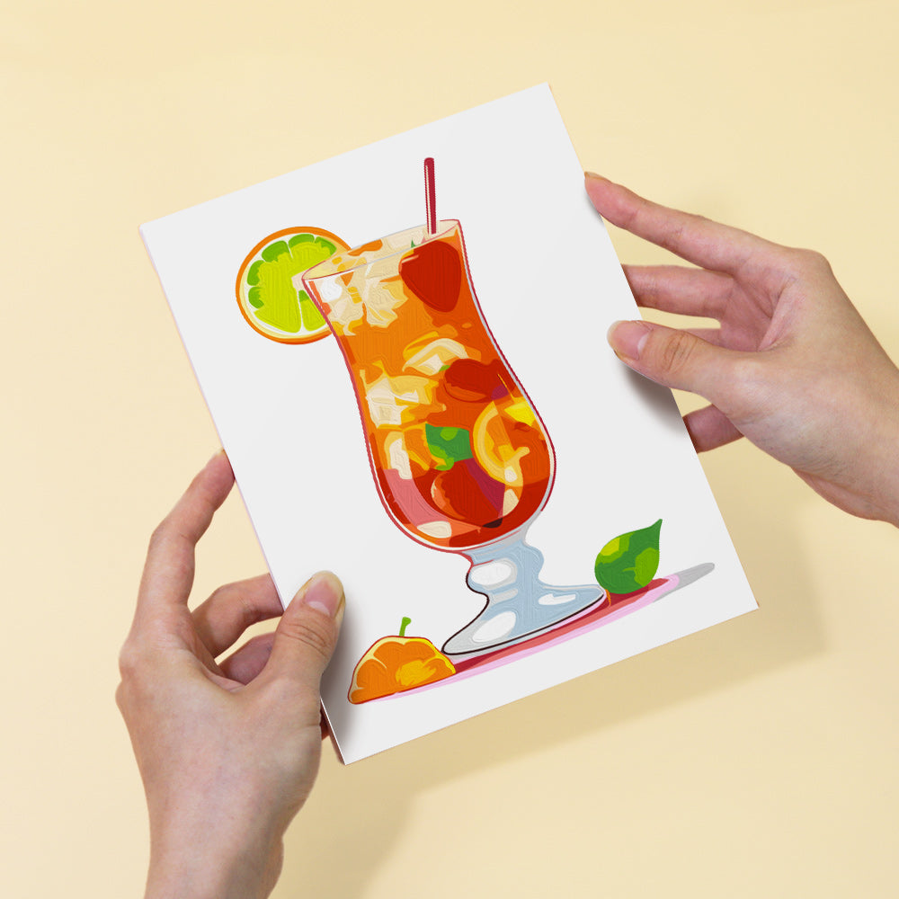 Tropical Cocktail Glasses mini paint by numbers – image 6