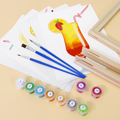 Tropical Cocktail Glasses mini paint by numbers – image 12