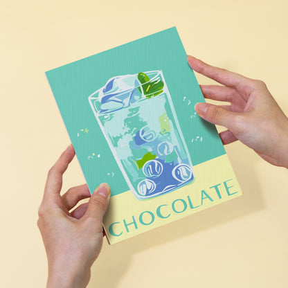 Retro Ice Cream Drinks mini paint by numbers – image 6