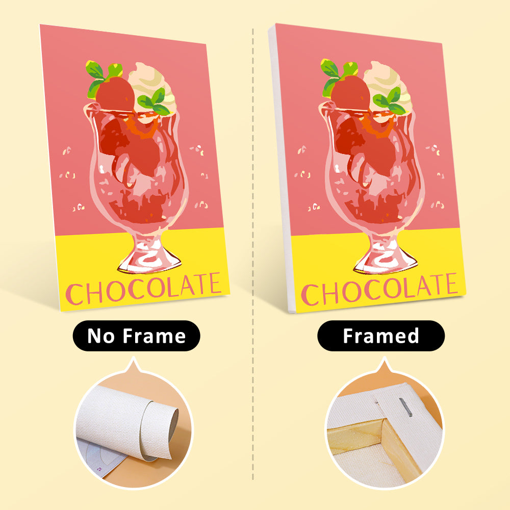 Retro Ice Cream Drinks mini paint by numbers – image 14