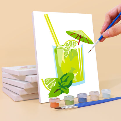 Fresh Fruit Drinks mini paint by numbers – image 3