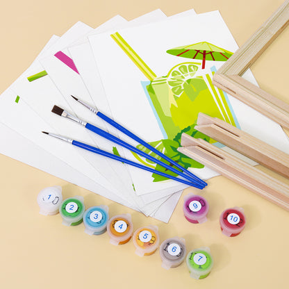 Fresh Fruit Drinks mini paint by numbers – image 10