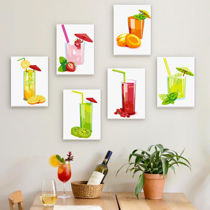 Fresh Fruit Drinks mini paint by numbers – image 14