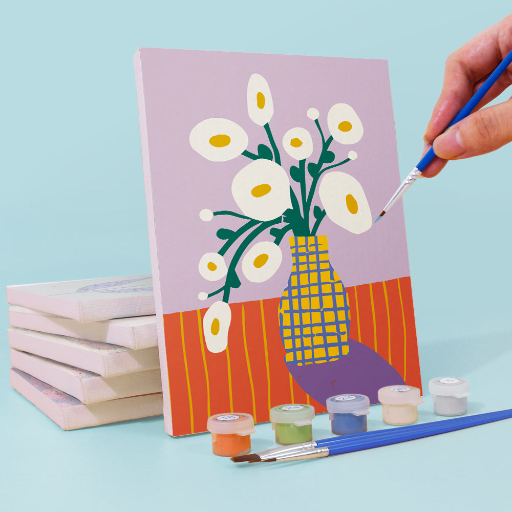 Modern Abstract Flowers mini paint by numbers – image 3