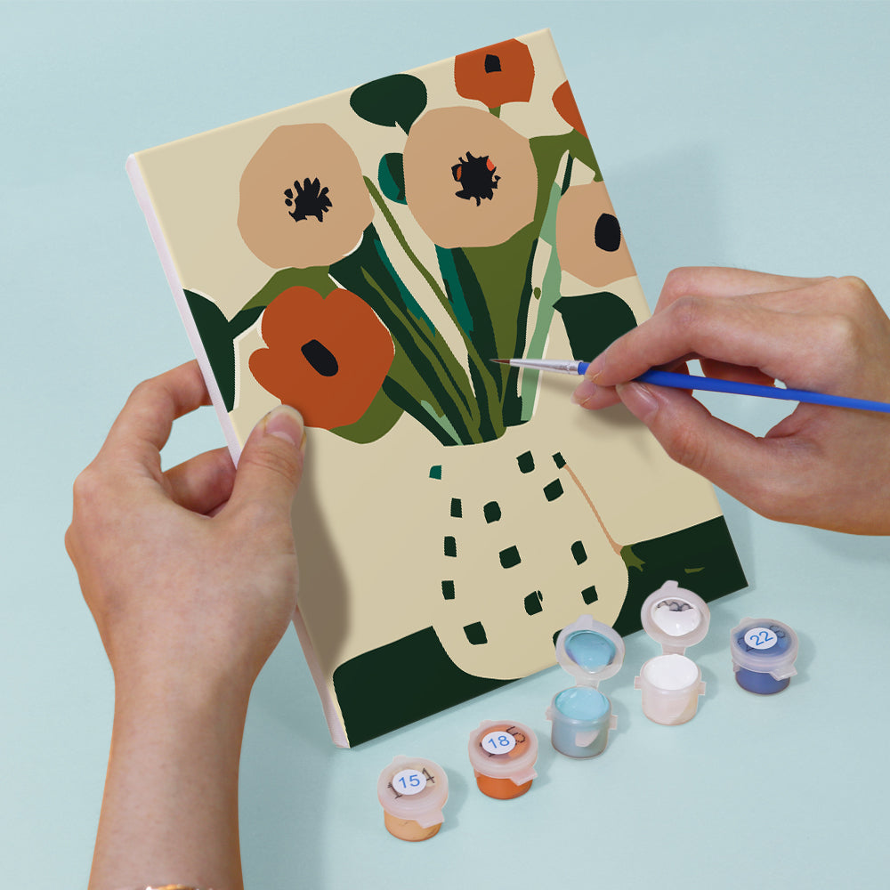 Modern Abstract Flowers mini paint by numbers – image 5
