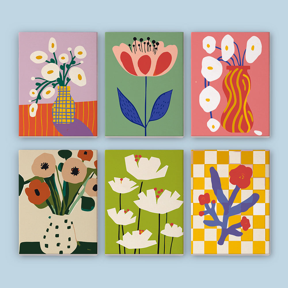 Modern Abstract Flowers mini paint by numbers – image 7