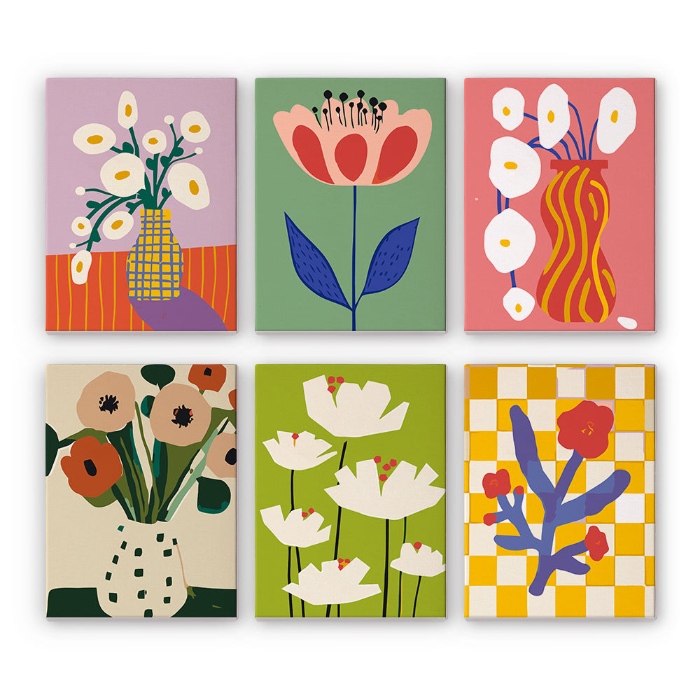 Modern Abstract Flowers mini paint by numbers – image 8