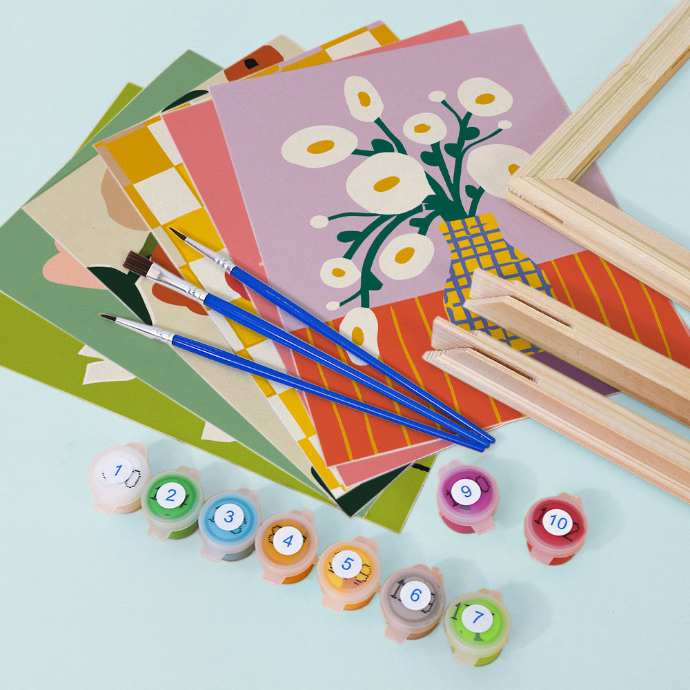Modern Abstract Flowers mini paint by numbers – image 12