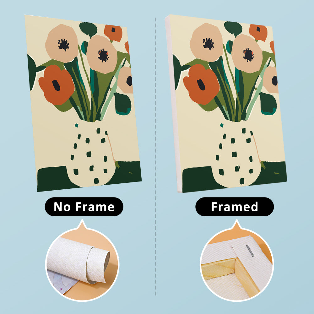 Modern Abstract Flowers mini paint by numbers – image 14