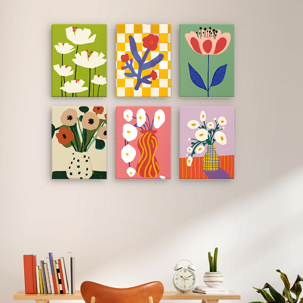 Modern Abstract Flowers mini paint by numbers – image 15