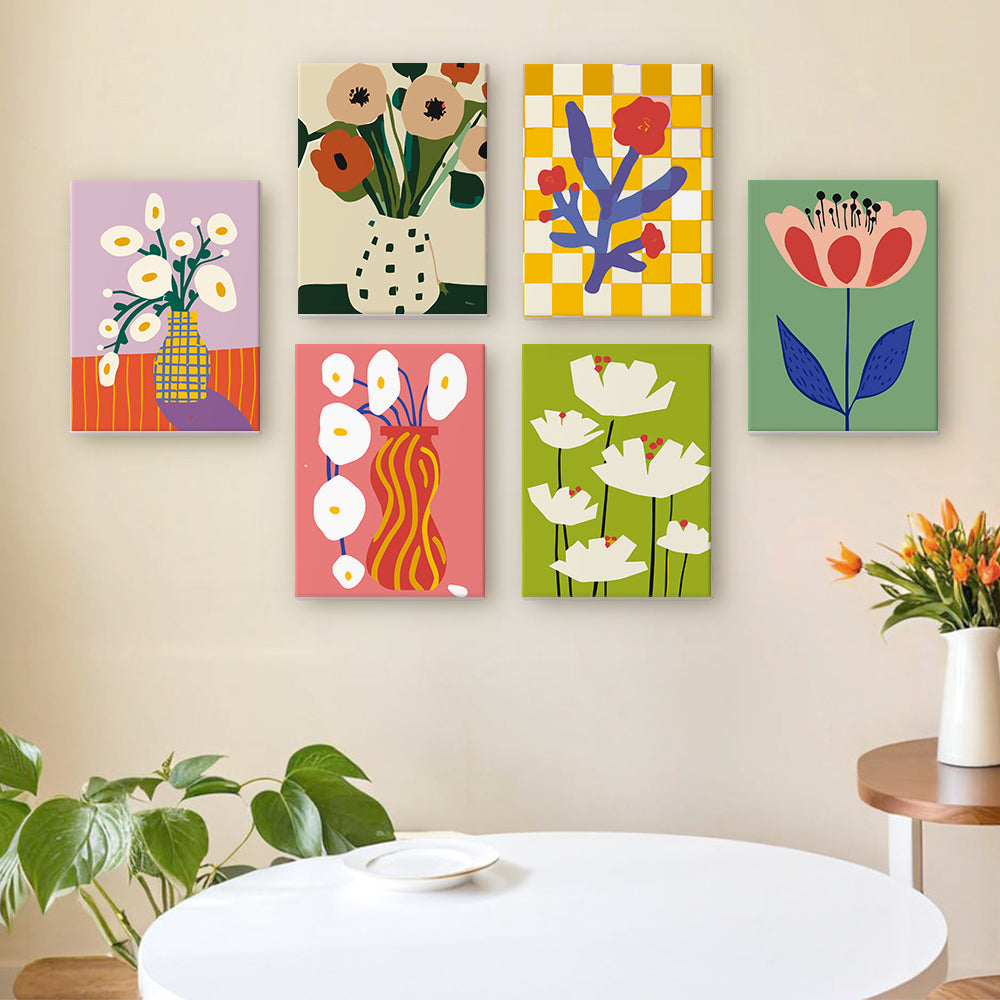 Modern Abstract Flowers mini paint by numbers – image 16