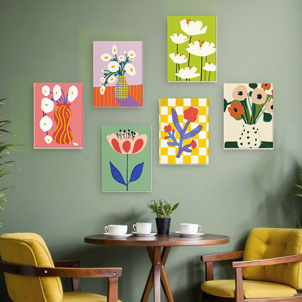 Modern Abstract Flowers mini paint by numbers – image 17