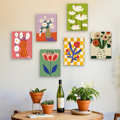 Modern Abstract Flowers mini paint by numbers – image 18