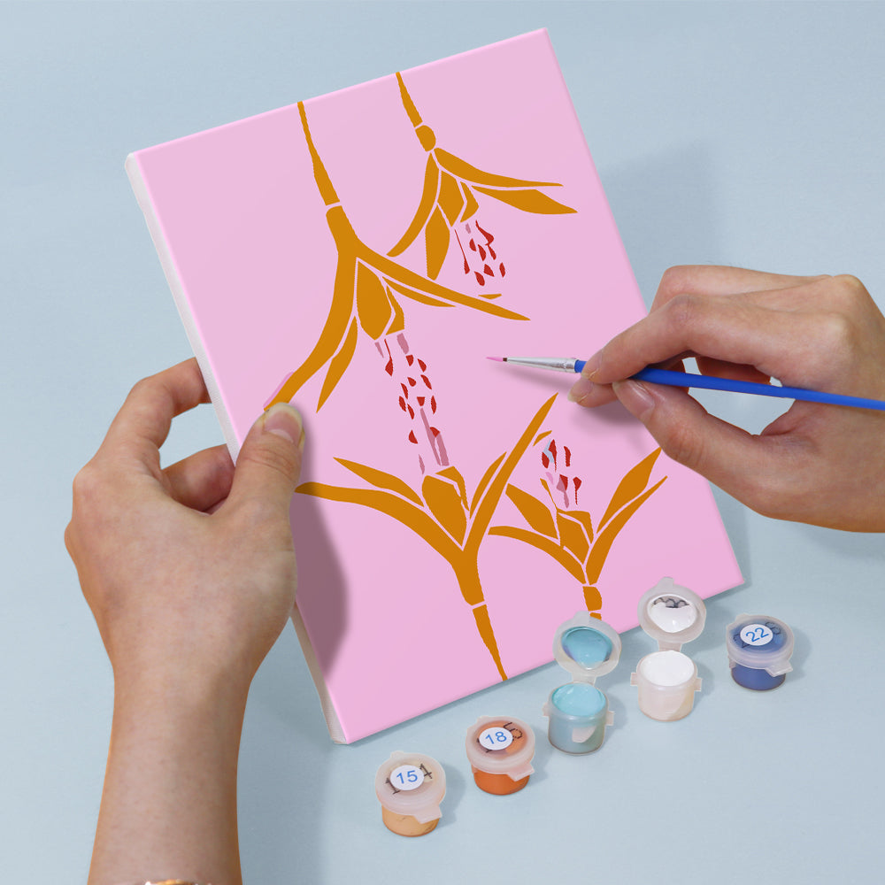 Colorful Botanical Silhouettes mini paint by numbers – image 5