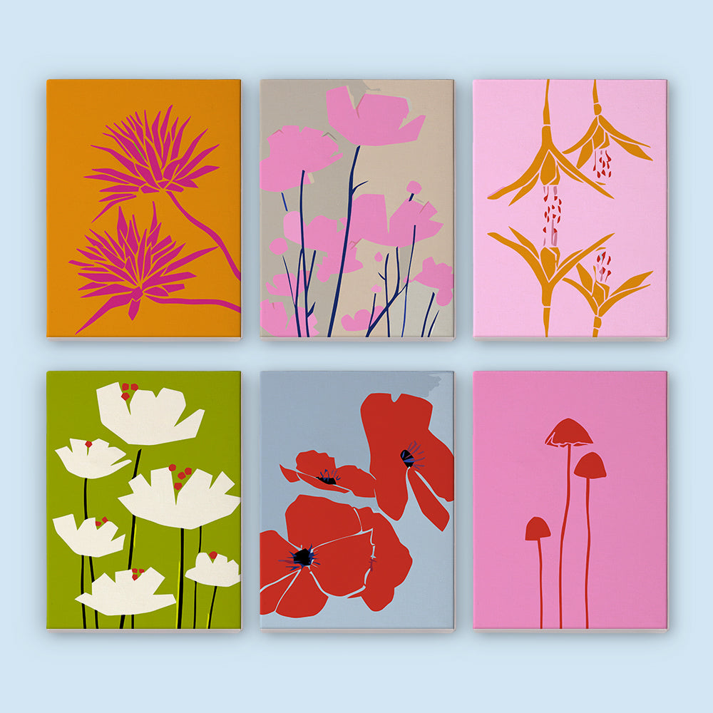 Colorful Botanical Silhouettes mini paint by numbers – image 7