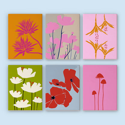 Colorful Botanical Silhouettes mini paint by numbers – image 7