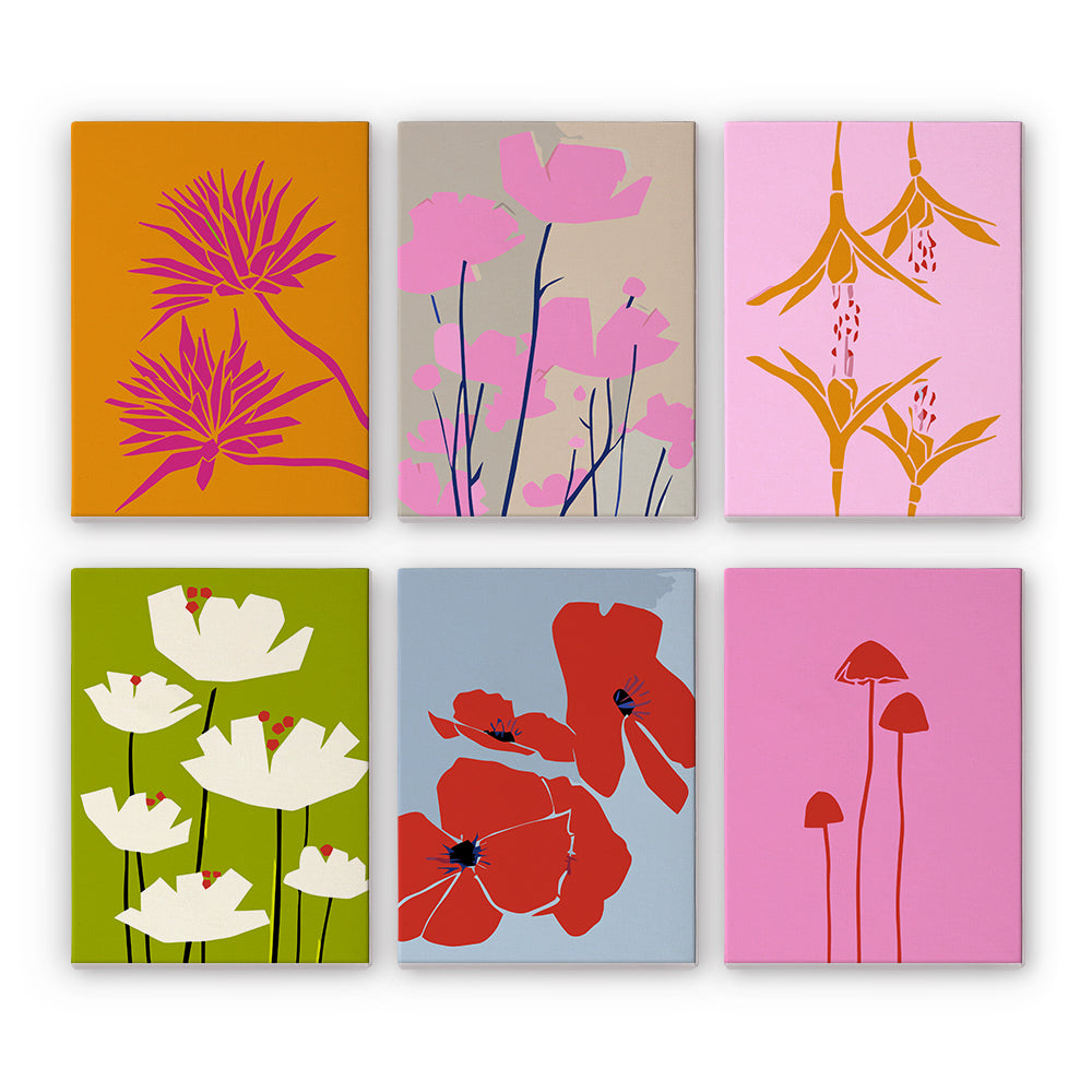 Colorful Botanical Silhouettes mini paint by numbers – image 8