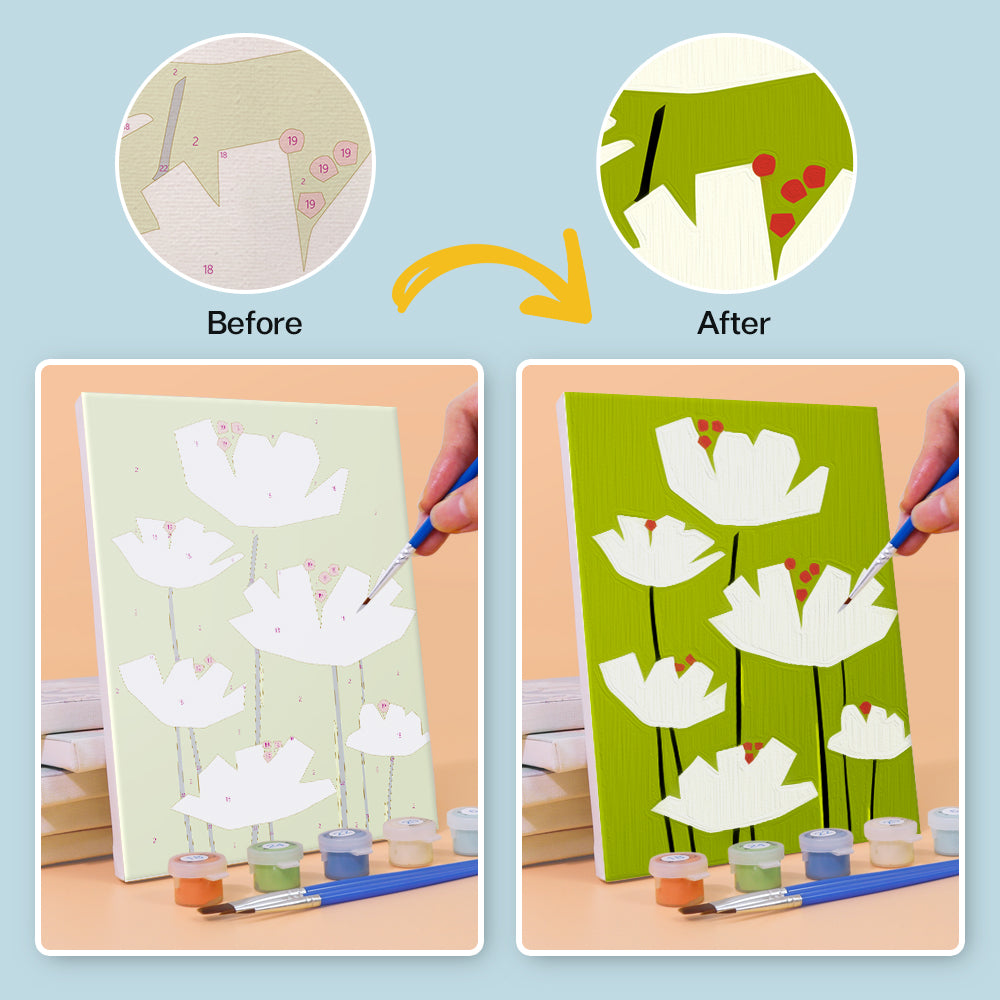 Colorful Botanical Silhouettes mini paint by numbers – image 10