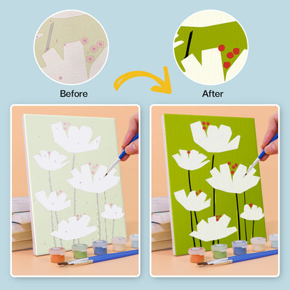 Colorful Botanical Silhouettes mini paint by numbers – image 10