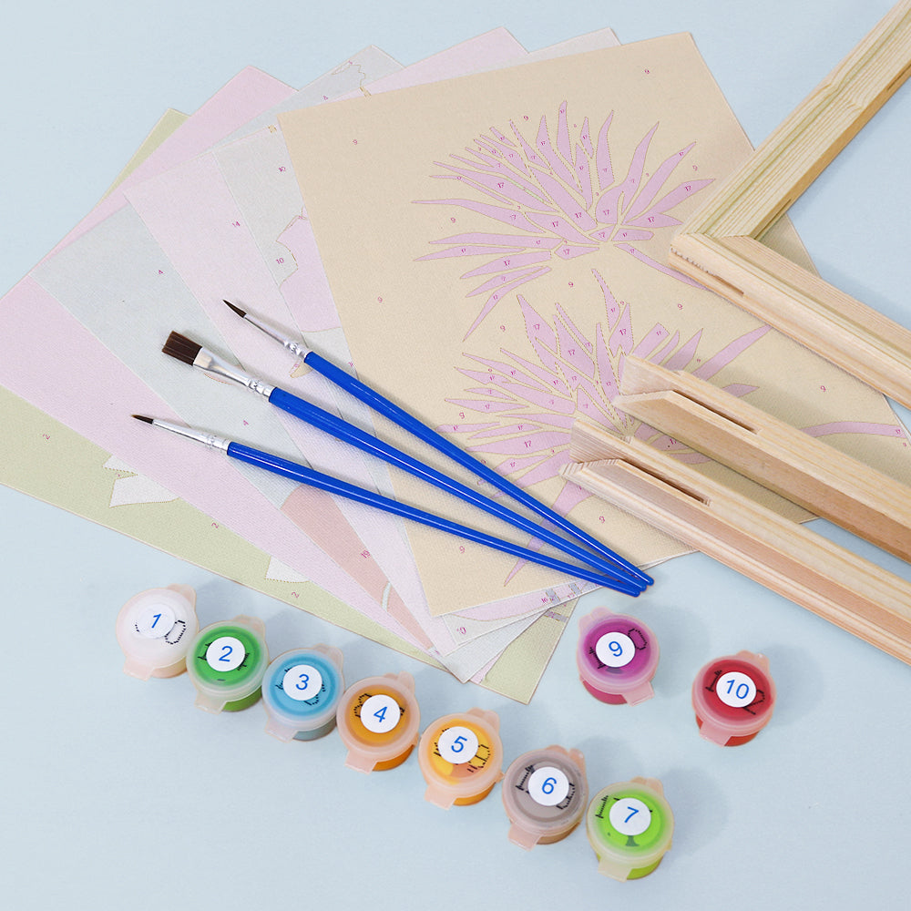 Colorful Botanical Silhouettes mini paint by numbers – image 11