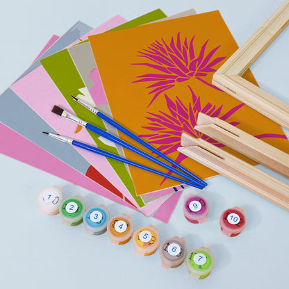 Colorful Botanical Silhouettes mini paint by numbers – image 12