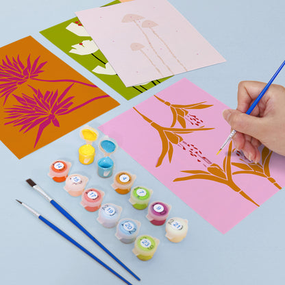 Colorful Botanical Silhouettes mini paint by numbers – image 13