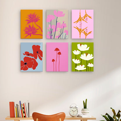 Colorful Botanical Silhouettes mini paint by numbers – image 15