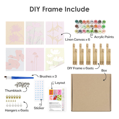 Colorful Botanical Silhouettes mini paint by numbers – image 18
