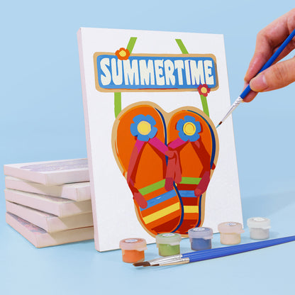 Summer Flip Flops mini paint by numbers – image 3