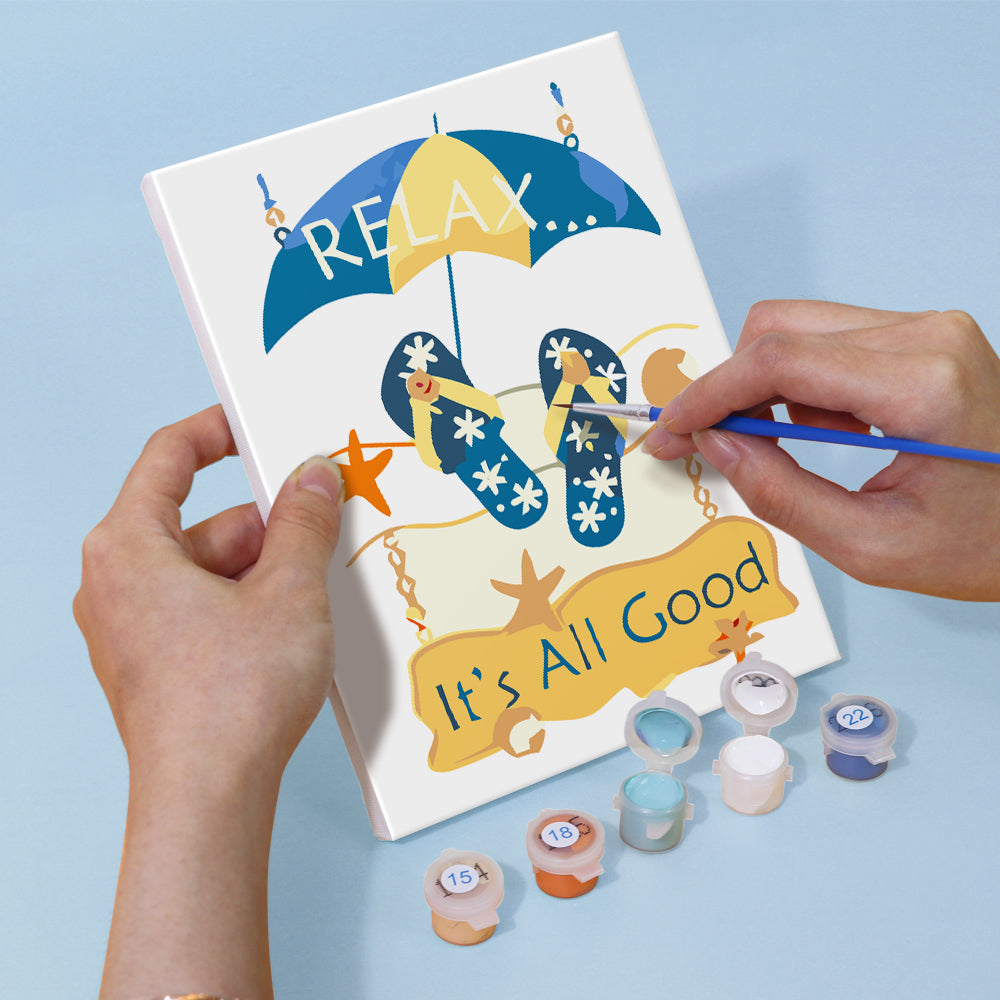 Summer Flip Flops mini paint by numbers – image 5