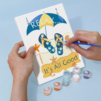 Summer Flip Flops mini paint by numbers – image 5