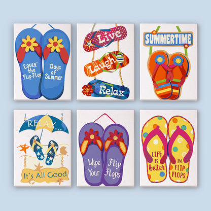 Summer Flip Flops mini paint by numbers – image 7