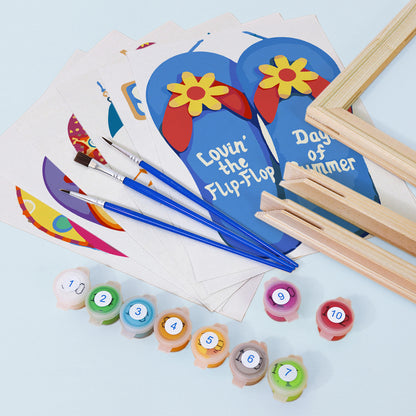 Summer Flip Flops mini paint by numbers – image 11