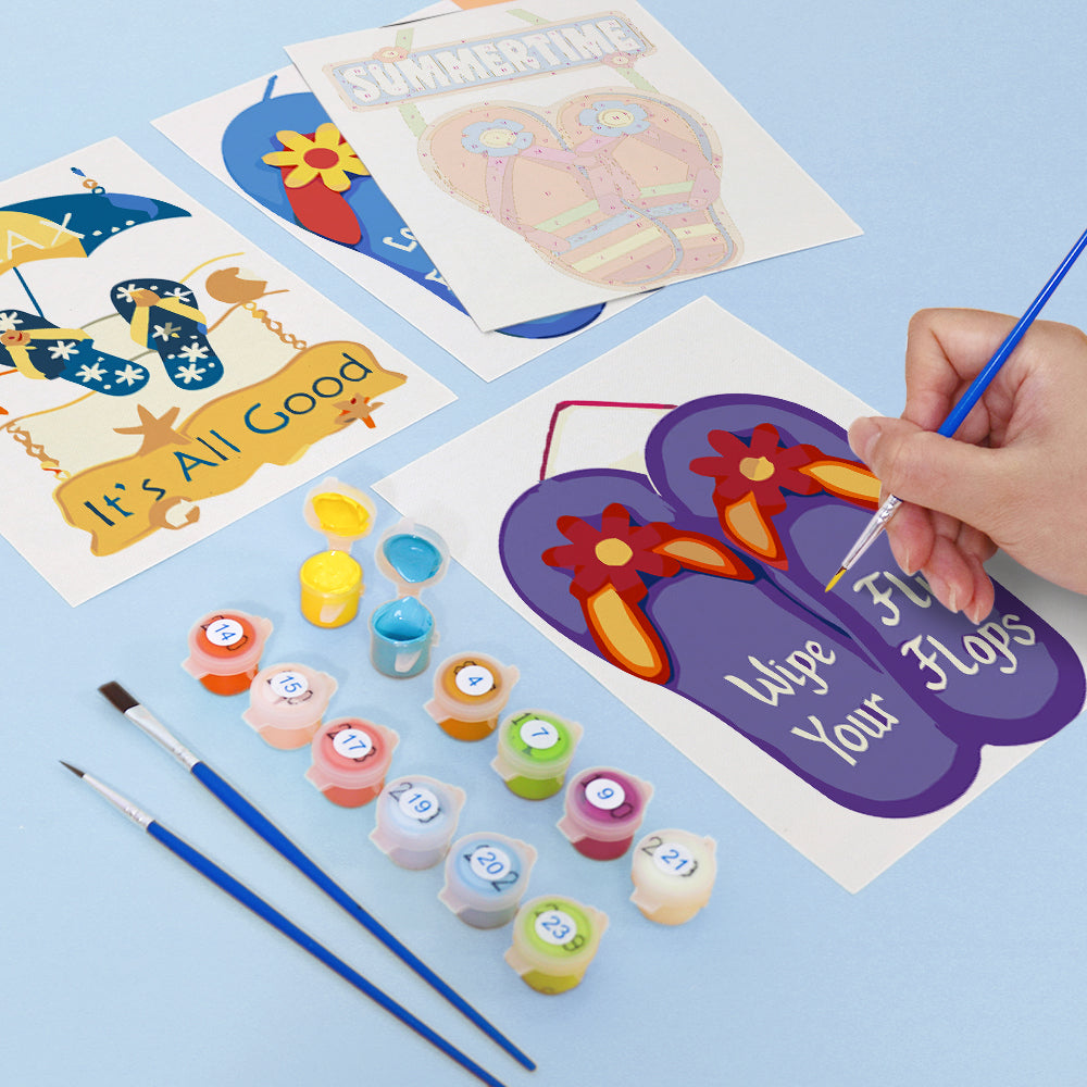 Summer Flip Flops mini paint by numbers – image 13