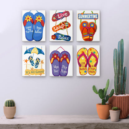 Summer Flip Flops mini paint by numbers – image 15